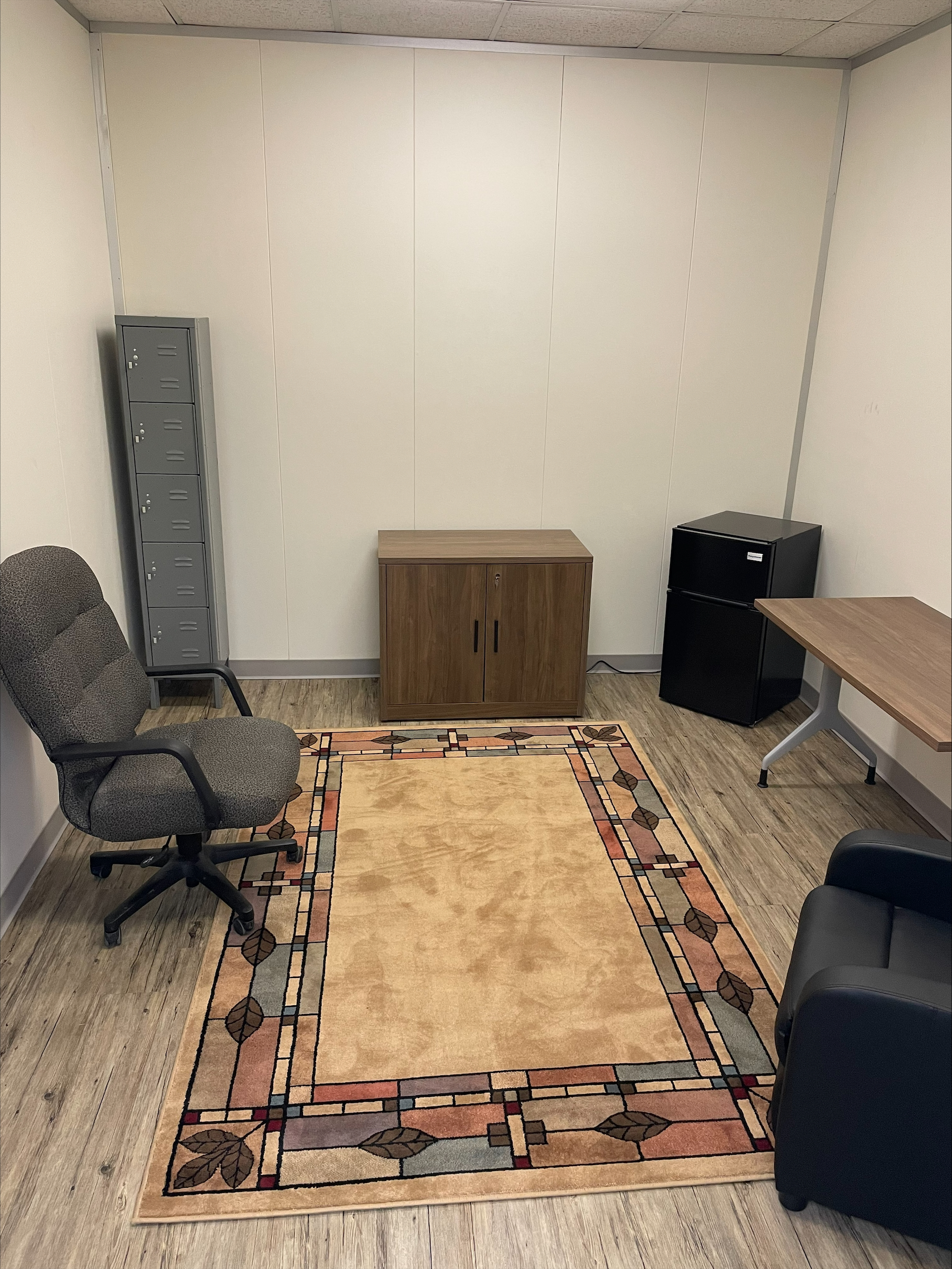 lactation room picture with chair and carpet