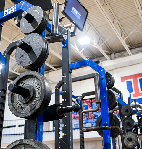 The Lambright Sports and Wellness houses a large weight room to meet your workout needs.
