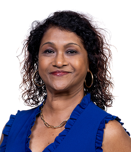 Headshot of Sylvia Tanuja Shultz on a white background
