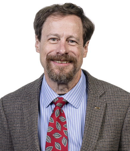 headshot of Douglas Alan Amyx on a white background 