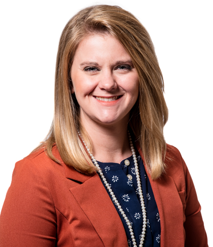 Headshot of Stacey McAdams on a white background