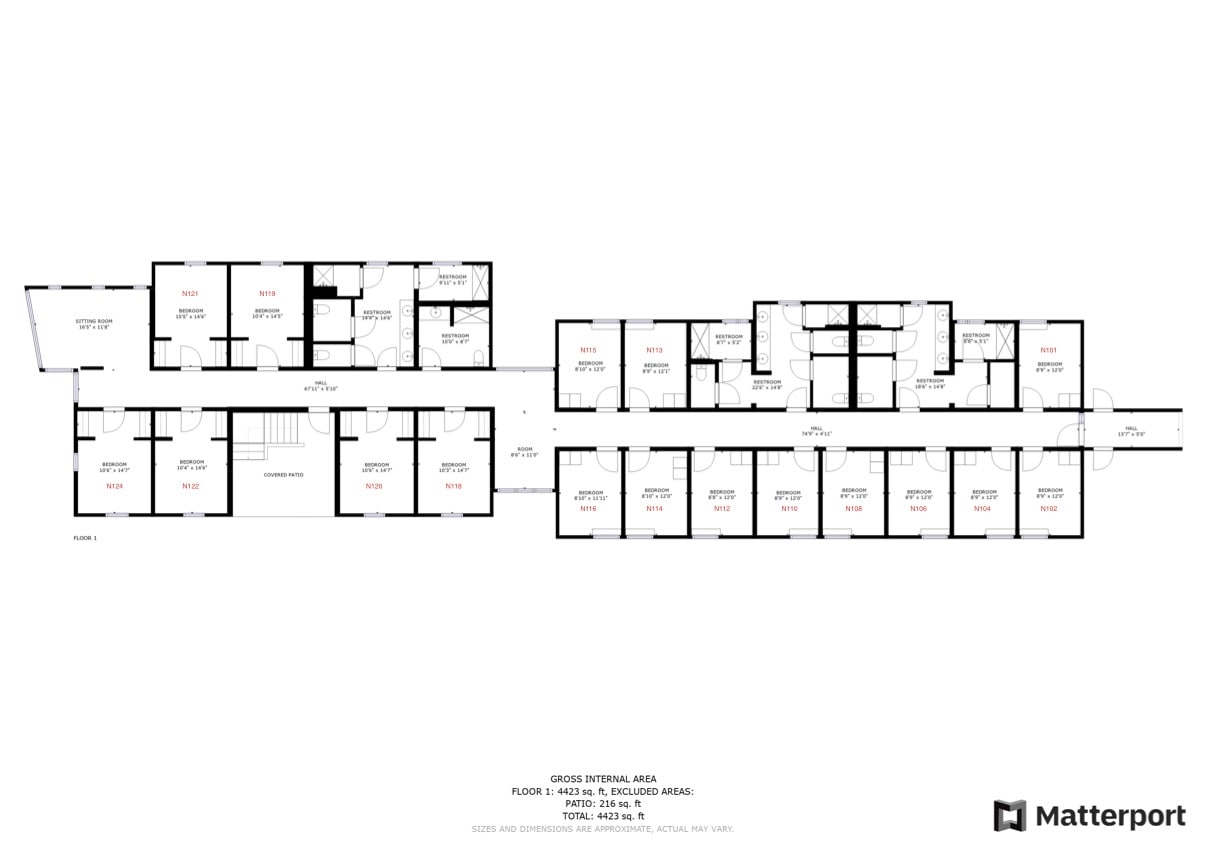 Mitchell Hall Floor Plan - First Floor