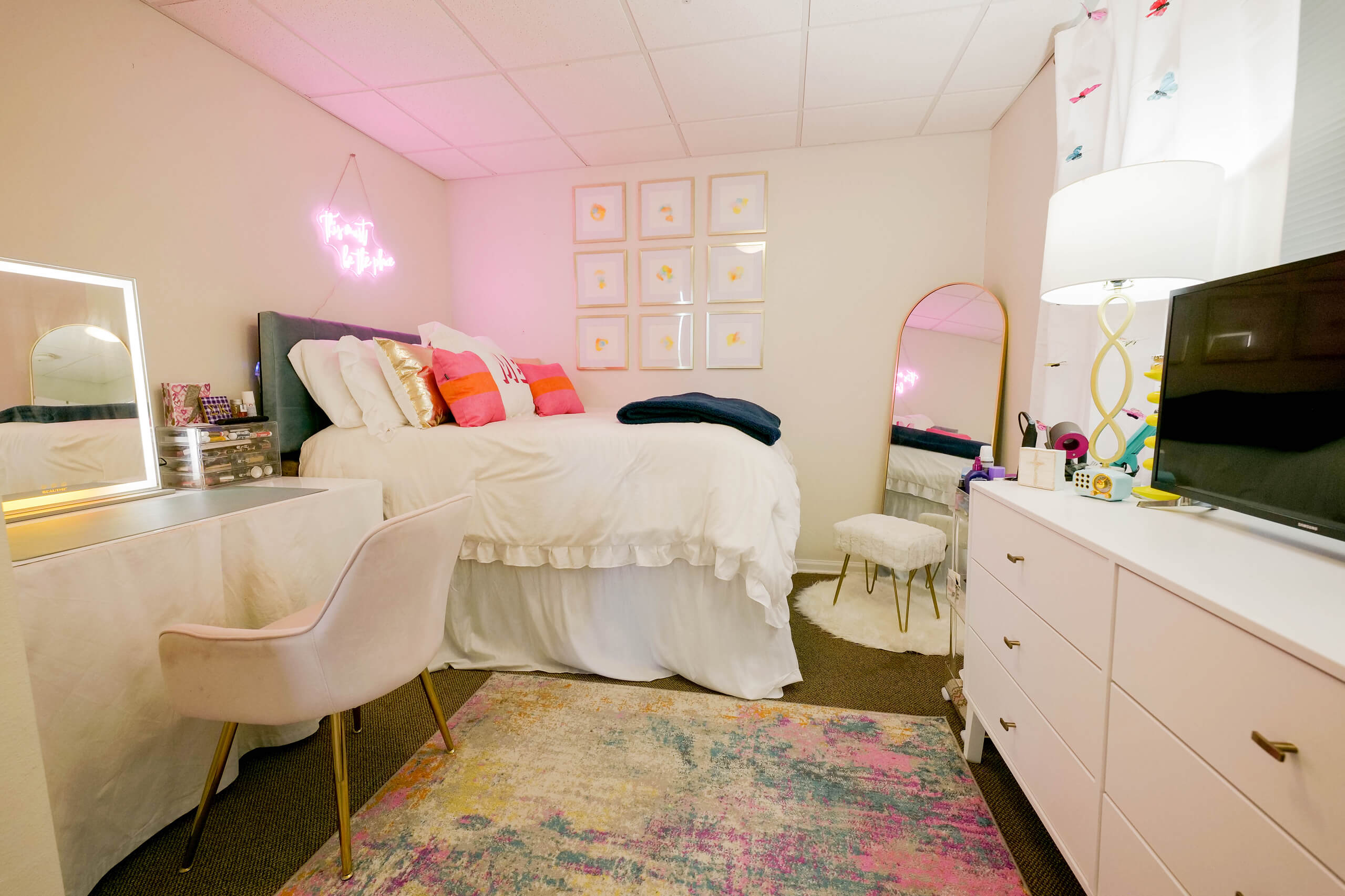 A decorated bedroom
