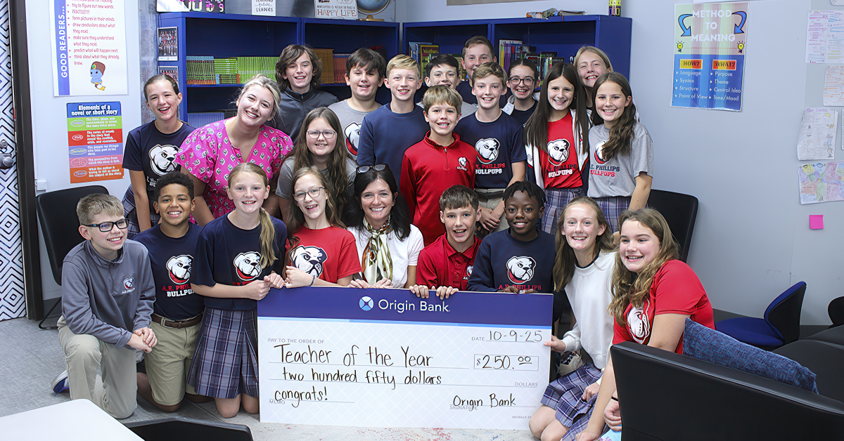 A.E. Phillips teacher Jennifer Williams and her class.