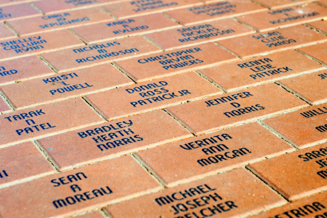 alumni bricks picture with alumni names