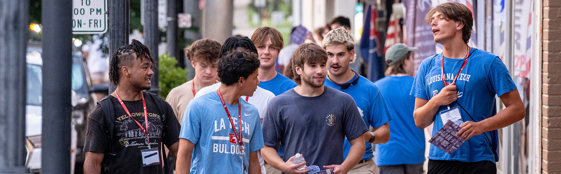 Orientation students get to know each other while exploring Ruston.