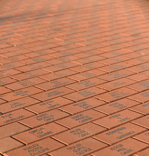 Louisiana Tech's alumni brick walkway