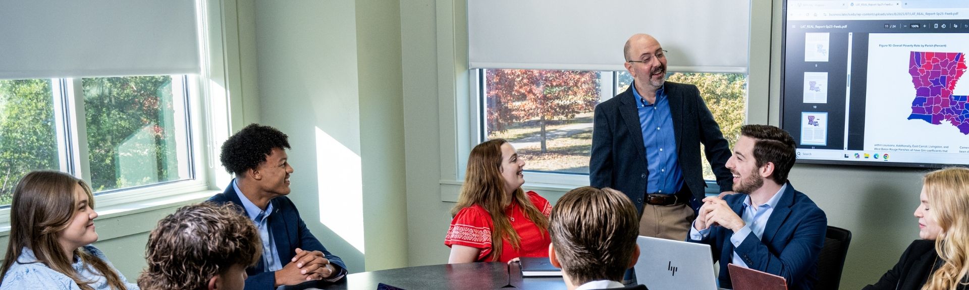 Dr. Patrick Scott speaks to a group of students