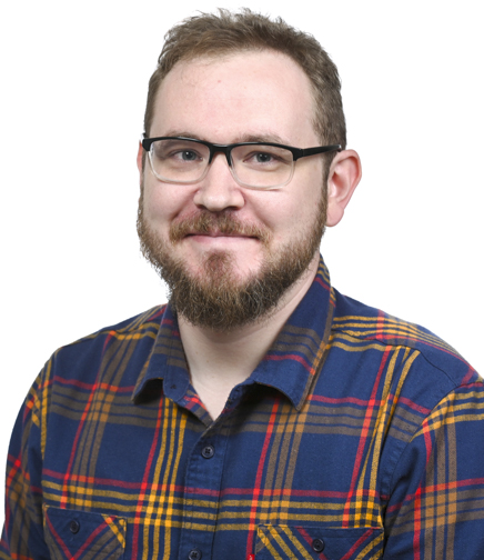 Headshot of Jacob Gran on a white background