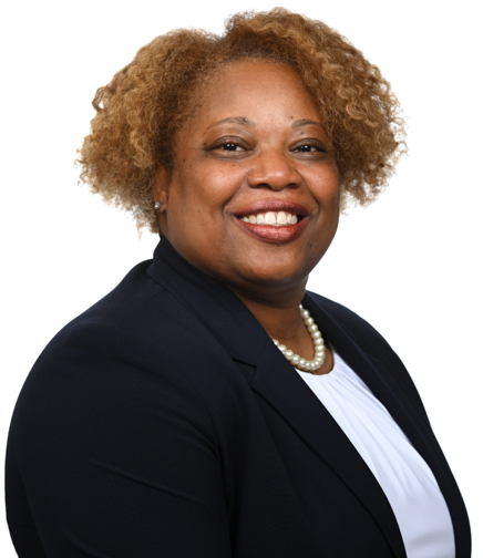 Headshot of Mortissa Harvey on a white background