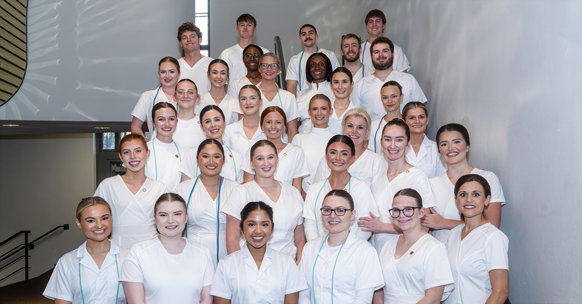 Group photo of Louisiana Tech's nursing class of Winter 2026