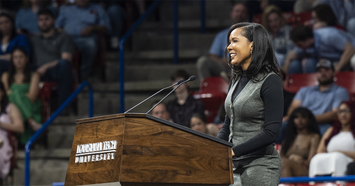 Dr. Stephanie Murphy speaks at Louisiana Tech commencement